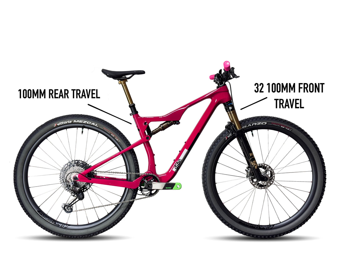 Jibe SL Full with fox float SL and 32sc fork 100mm front and rear, Vittoria Barzo, Mezcal 2.25 tires