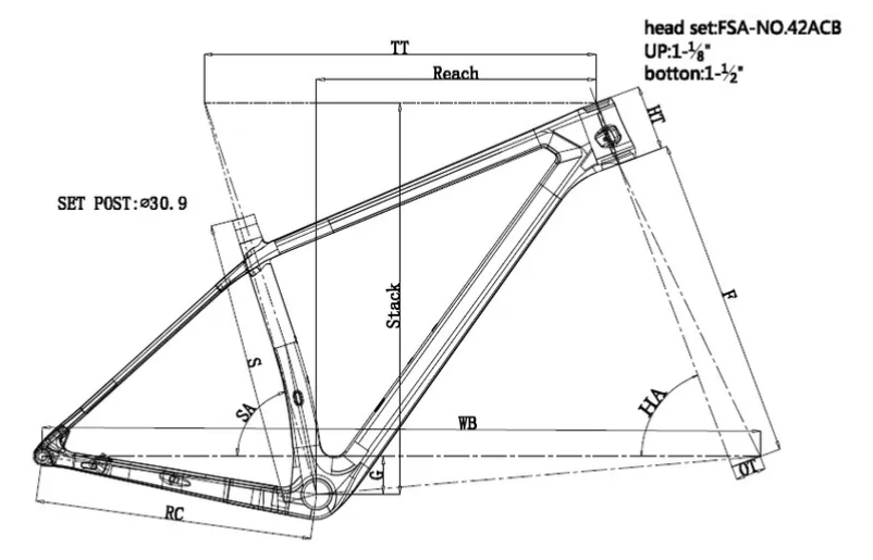 Jibe XCHT frame geometry