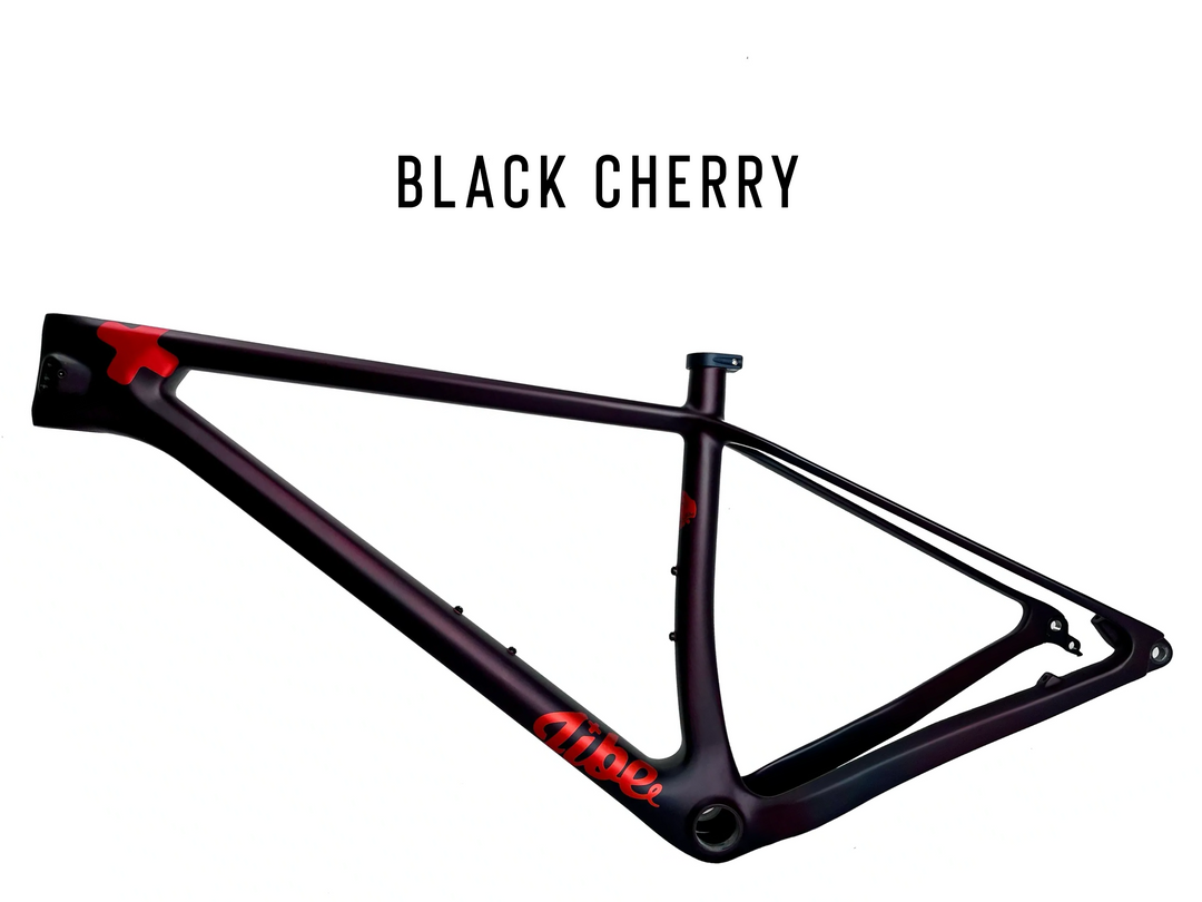 Jibe XCHT carbon fiber frame translucent black cherry color