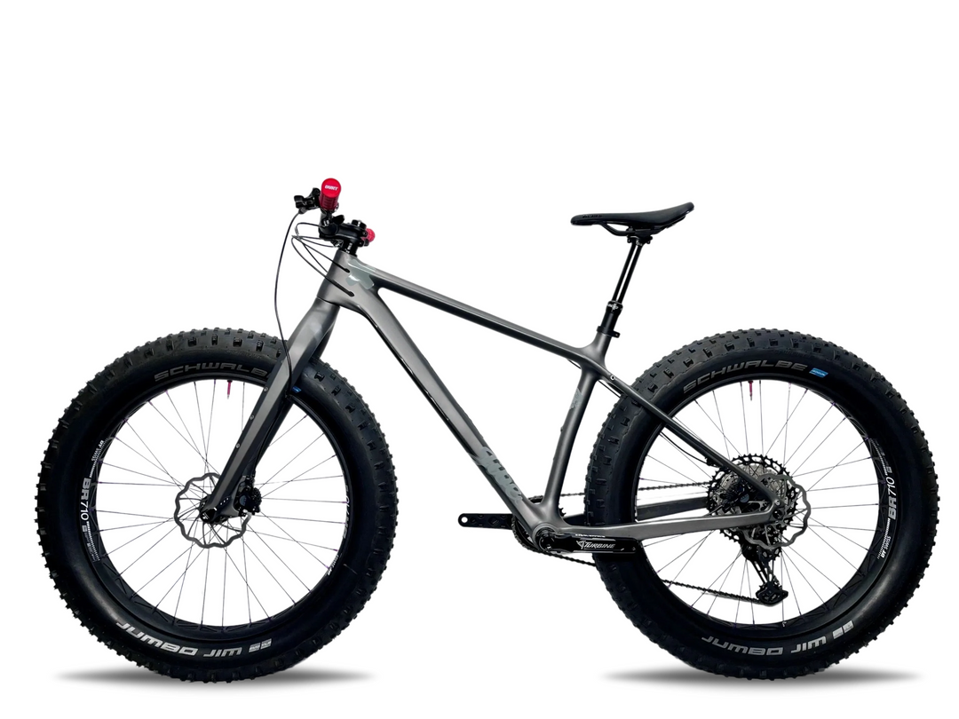 The Jibe Chubber complete bike in the color Cannonball grey.