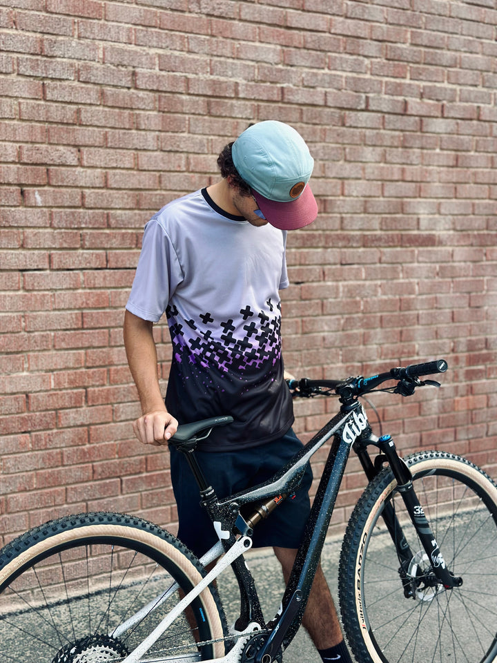 Jibe Trail Jersey Tee | Purple Grey