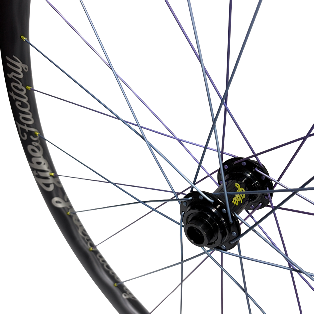 Purple and Blue titanium wheelset build