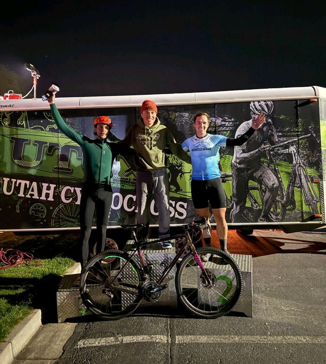 Jamerson Kent taking 1st place at Utah Cyclocross on a Jibe Doromichi.